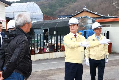 박동식 사천시장, 2023년 해빙기 대비 
주요사업장 안전점검 실시
